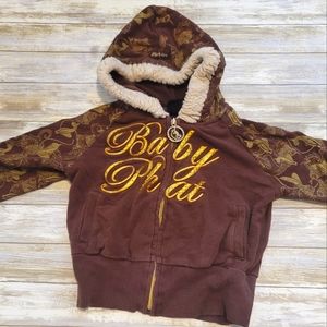 Vintage girls Baby Phat zip up and matching long sleeve